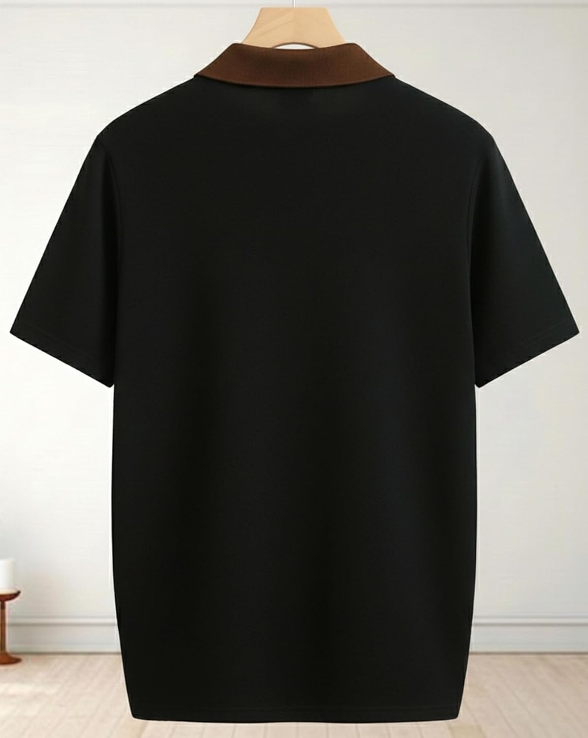 Colorblock Polo T-Shirt - Black - image 3