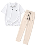 Polo Co-Ord Set - White & White - image 1