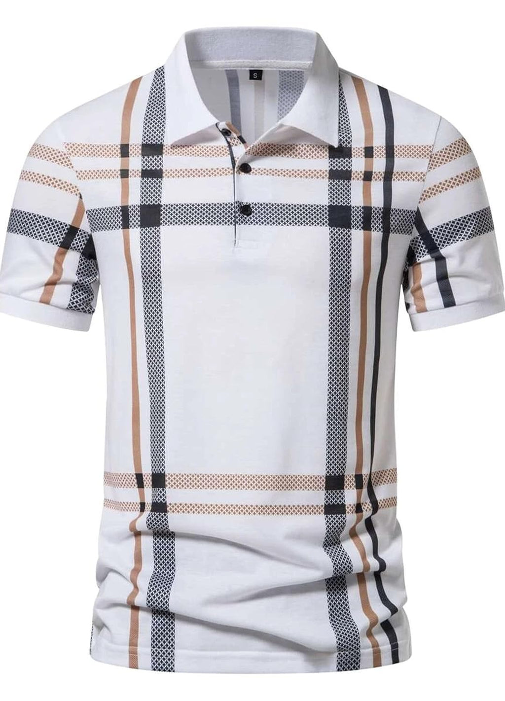 Printed Polo T-Shirt - White - image 1