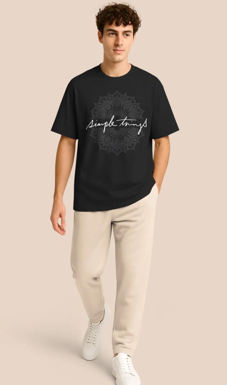 Cord Cult black graphic t-shirt full view