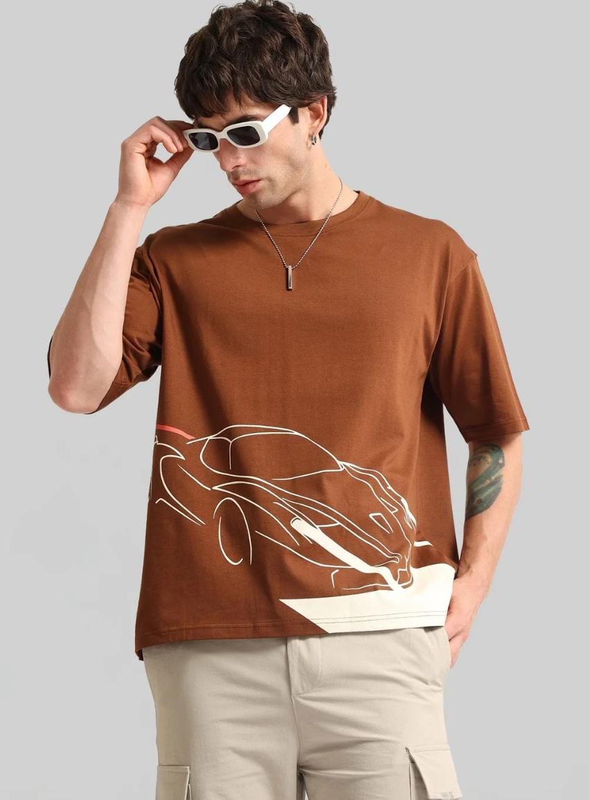 Cord Cult brown abstract print t-shirt