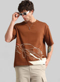 Cord Cult brown abstract print t-shirt