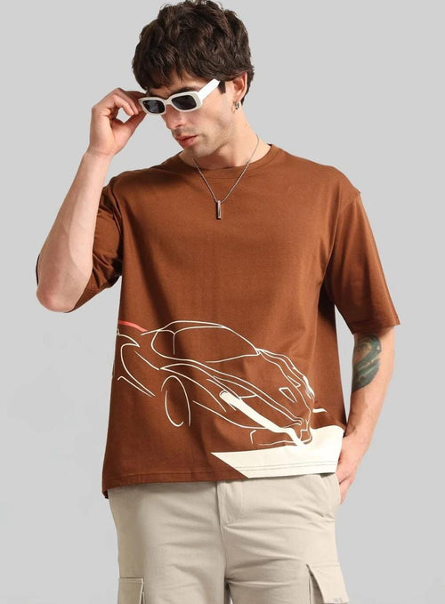 Cord Cult brown abstract print t-shirt