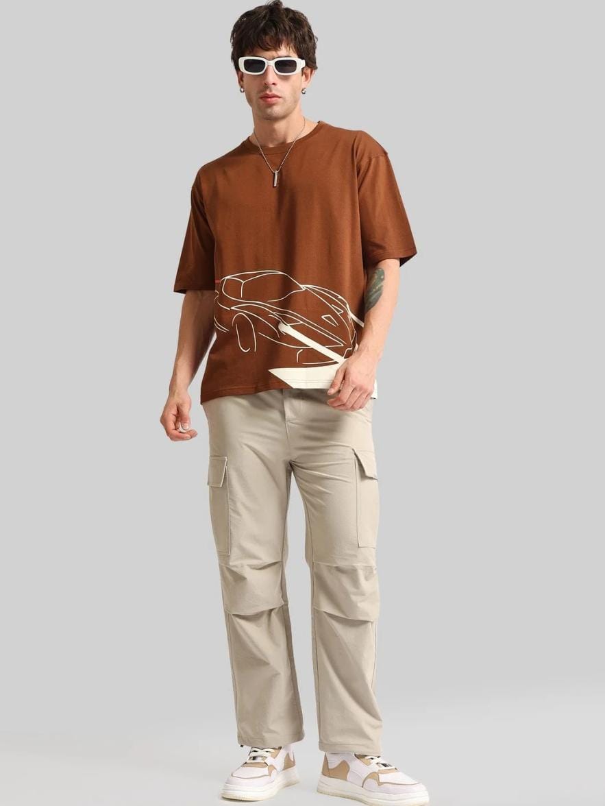 Cord Cult brown abstract print t-shirt