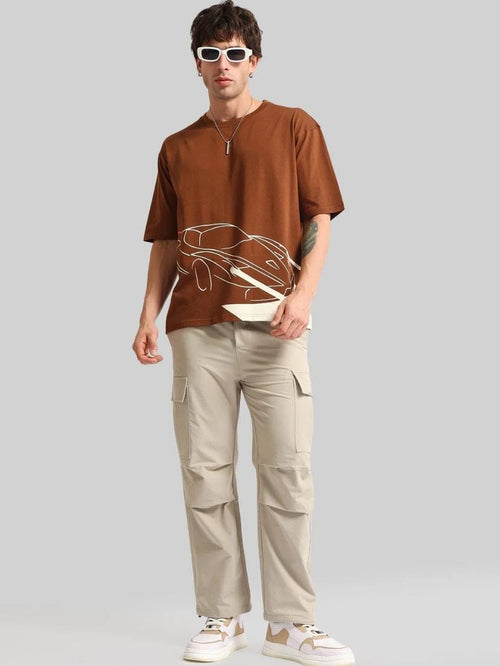 Cord Cult brown abstract print t-shirt
