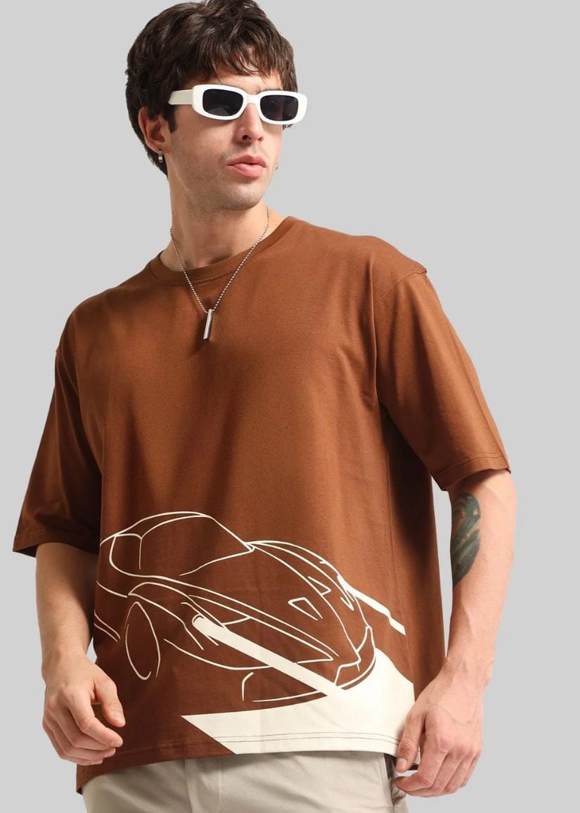 Cord Cult brown abstract print t-shirt